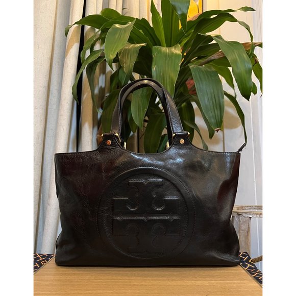 ♦️AUTHENTIC TORY BURCH BLACK BOMBE SATCHEL/SHOULDER BAG - Picture 11 of 16